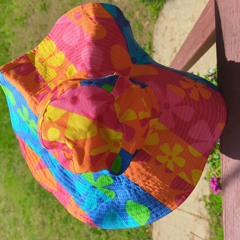 Sun hat adult, reversible, vintage